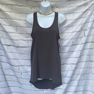 Nordstrom Frenchie Razorback chiffon tank top gray